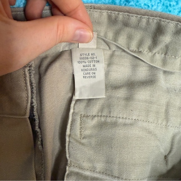 Vintage 90s Y2K GAP Relaxed Fit Mens Chinos Tan Pleated Cuffed Pants 34X34.5 - Picture 13 of 15